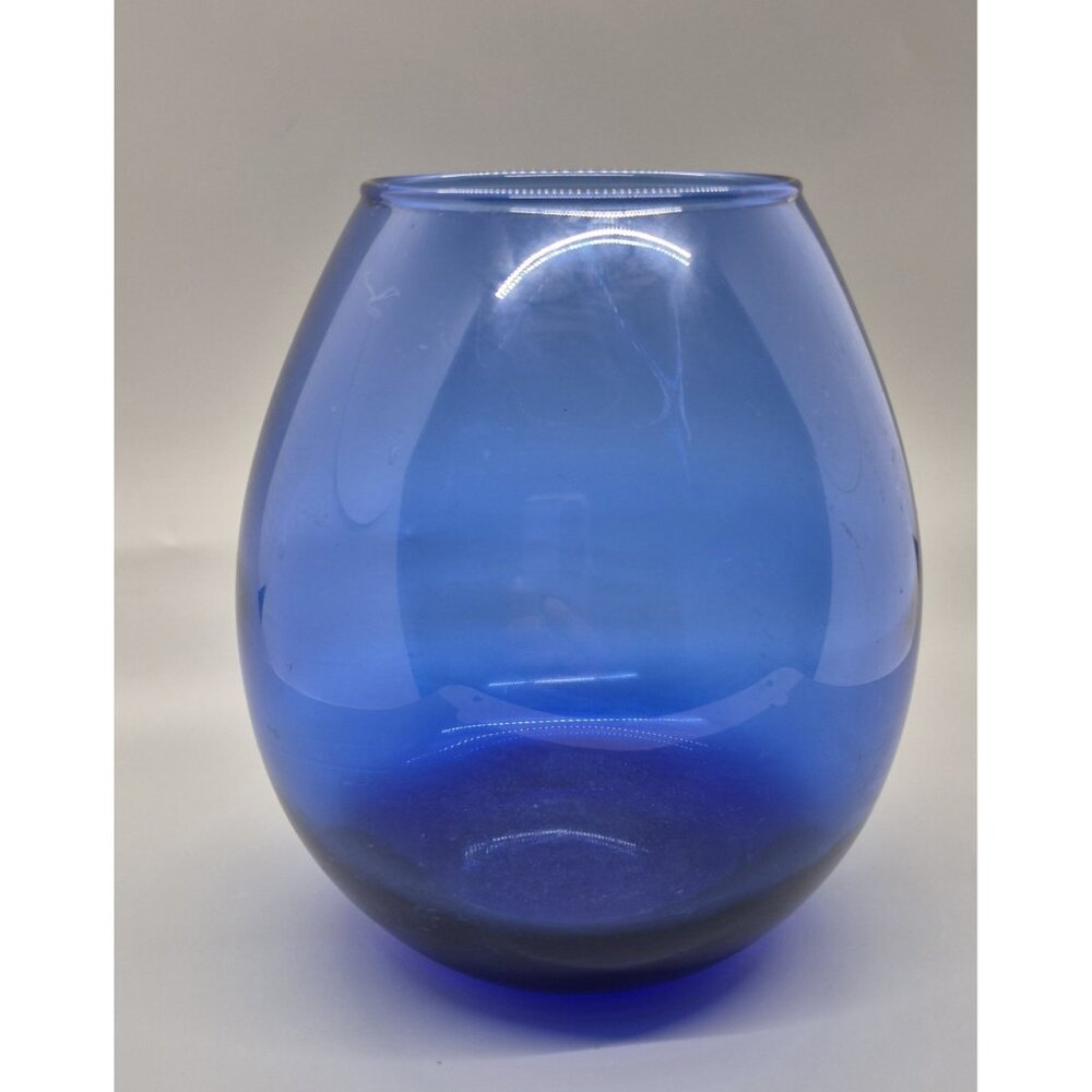 Luminarc Cobalt Blue Art Vase  7” Tall 4” Diameter Home Decor